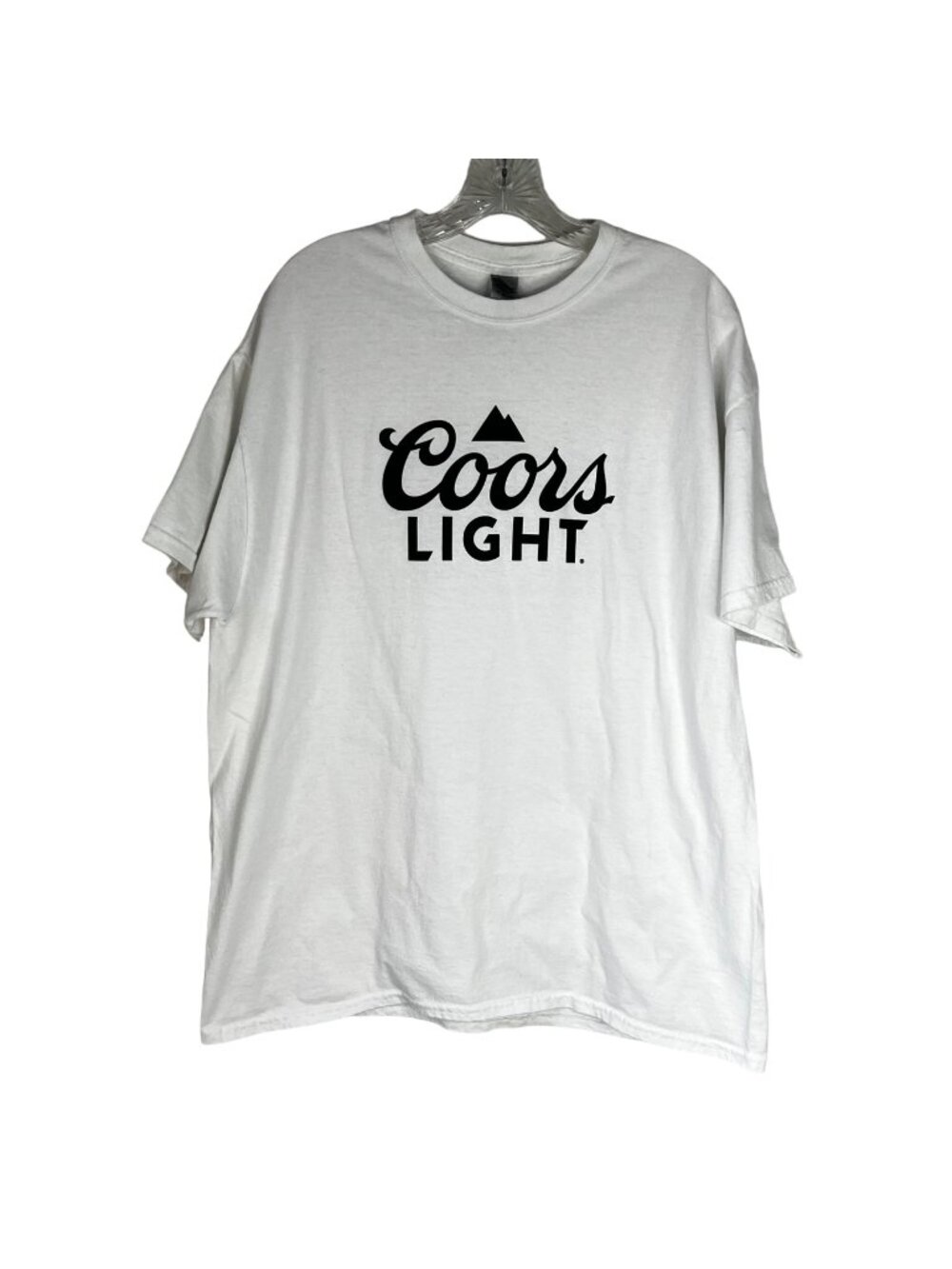 Coors Light Beer Tshirt‎ Mens XL White Casual Gildan Casual Short Sleeves